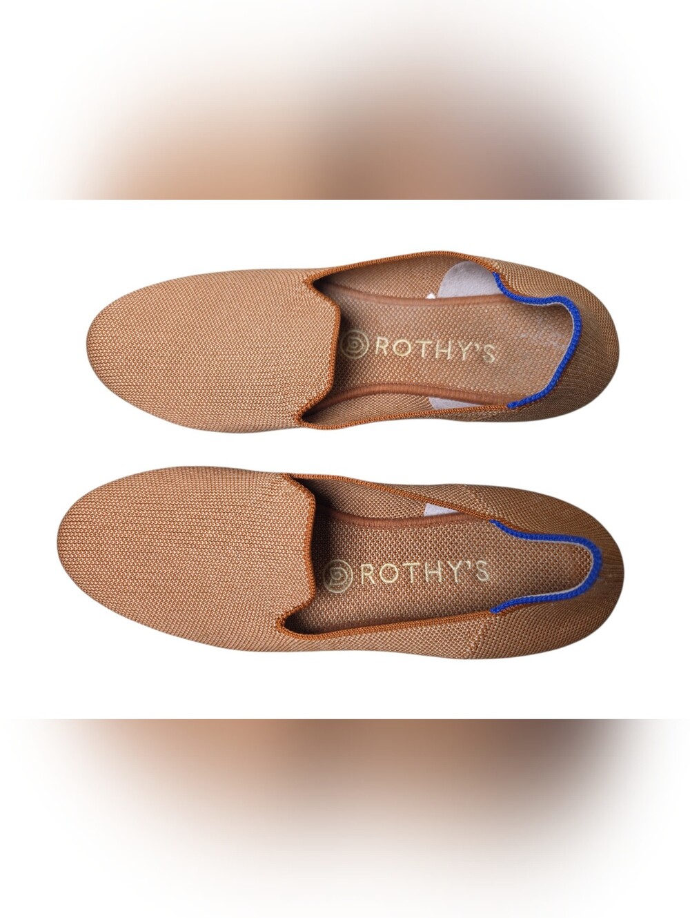 Rothy's The Loafer Camel Tan Knit Slip On Flats Women's Size 8 - Picture 3 of 4